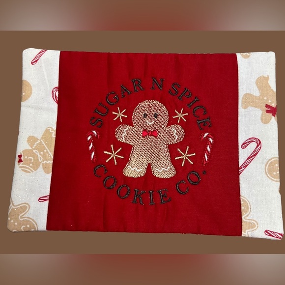 Hand Crafted Mug Rug Coaster Embroidered Cotton Fabric Padded Absorbs Liquid - Picture 6 of 10